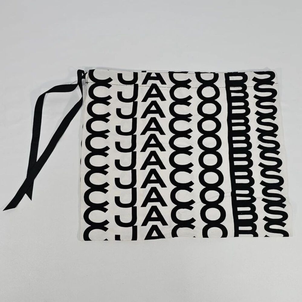 Marc Jacobs Monogram Cotton Canvas Drawstring Dust Bag Storage Cover Pouch